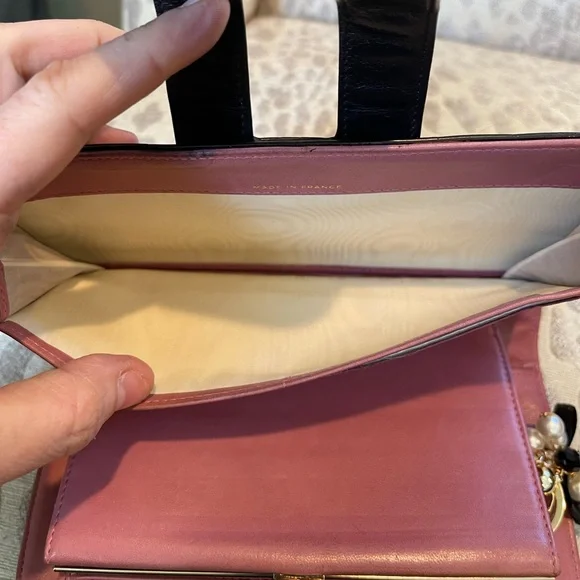 Chanel Choco-bar large leather wristlet wallet